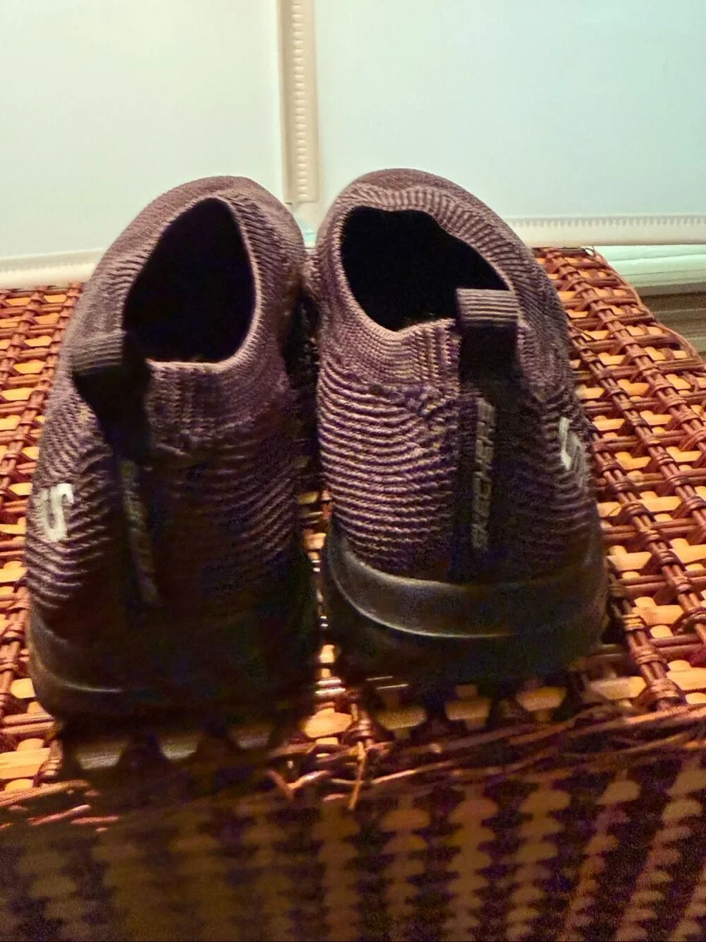 Skechers Memory Foam 12555TX Gray Knit Slip-On Comfort Womens sz 11